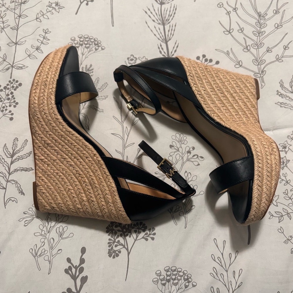 Michael Kors - Black and Tan Wedges